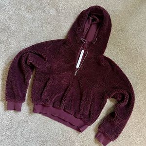 LULULEMON TEXTURED FLEECE HALF 1/2 ZIP SHERPA HOODIE - SOLD OUT ONLINE